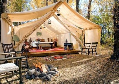 glamping open tent
